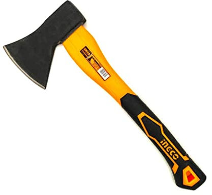 Ascia da 600gr Manico in Fibra Taglio Perfetto Spaccalegna per Giardinaggio Edile