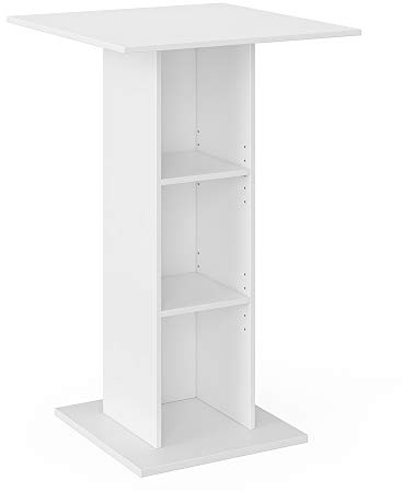 Vicco Mesa de Bar Rodeo, Blanco, 70 x 70 cm, utilizable como Mesa Alta, Ahorra Espacio para áreas pequeñas
