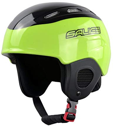 SALICE Niño Casco de esquí Infantil Junior Lime, Talla, Unisex niños, Lima, Taglia 48-56 con ROTORE
