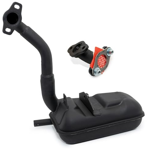 Impianto di scarico completo SITOPLUS con omologazione, acciaio compatibile con Vespa HP/PK/XL/Rush/N / Fl2 50