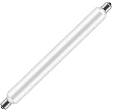 JQslight S15s LED Bulb 284mm, 6W S15 Strip Light T25 Tubular Lamp 180° S15 Double Ended LED 284mm 60w Halogen Replacement for Mirrors, Under Kitchen Light Fittings, Warm White 3000K(1-Pack)