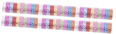 STOBOK 60 Stk Glitzerband Diy Washi Tapes Buchdekorationen Abdeckband Klebriger Glitzer Flash-band Buntes Klebeband Koreanische Aufkleber Bänder Zwiebelpulver Washi Glitzerpuder Schmücken