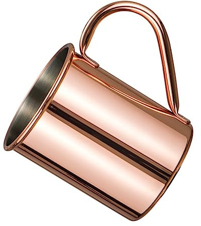 OKUMEYR Edelstahlbecher 480 Ml Mit Kupferbeschichtung Mehrzweck Trinkbecher Für Cocktails Und Wein Tragbares Weinglas Mit Flachem Boden Sicher Für Zuhause Und Büro