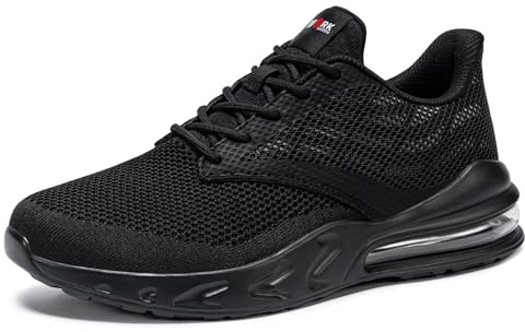 LARNMERN Kochschuhe rutschfeste Schuhe Herren Atmungsaktiv Küche Arbeitsschuhe Koch Schuhe für Männer Laufschuhe Krankenhaus Non-Slip Kellner Sportschuhe Fitness Ohne-Stahlkappe,Schwarz 43 EU