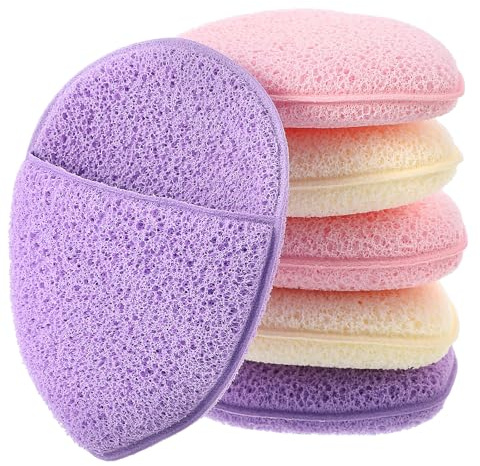 12Pcs Face Sponges for Cleansing, Reusable Faces Scrubber Pads for Women for Washing Face, Gentle Esponjas Faciales for Deep Pore Cleansing, Blackheads, Daily Facial Cleans, Makup Remover (Colorful)