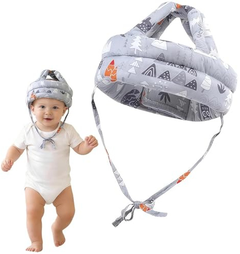 Sumneo Protector de cabeza para bebé con pinzas para el pelo – Casco de protección para bebé, almohada antigolpes, material de algodón suave, sin sustancias nocivas, para niños de 6 a 36 meses, diseño