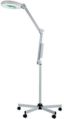 Förstoringsglas, 5X Förstoringslampa Ansiktslampa Led-Glaslins - Justerbar Rullande Golvstativ Svängbar Arm För Salong Skönhet Manikyr Tatuering Hudvårdsutrustning