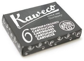 Kaweco - Cartucce d'inchiostro per penna stilografica, confezione da 6, colore: Nero