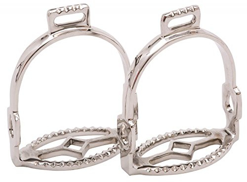 PS Pferdeartikel Edler spanischer barocker Steigbügel Silber