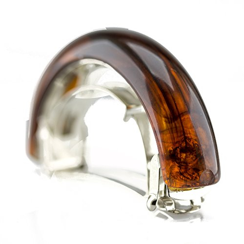 1Stk Zopfhalter schmal ca 6cm lang und 1,5 cm breit in havanna - Made in Germany - WeLoveBeads