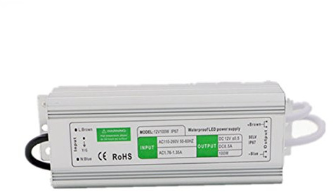 IP67 Impermeable la Tira de LED Fuente de Alimentación Transformador de Potencia DC12V 0.83A-25A 10W-300W