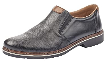 Rieker Herren 16563 Slipper, Schwarz (Schwarz/Mogano), 40 EU X-Weit
