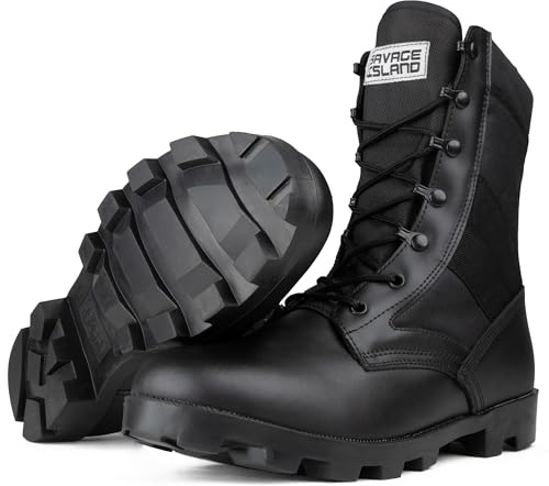 Savage Island Army Combat Jungle Boots,Black,8 UK