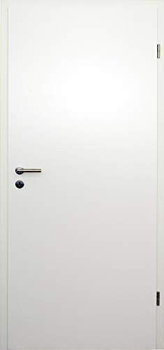 HORI® Zimmertür Komplettset mit Zarge und Türdrücker I Innentür CPL Weiß I Höhe 198,5 cm I Anschlag, Breite und Wandstärke wählbar I DIN rechts I 1985 x 610 x 80 mm