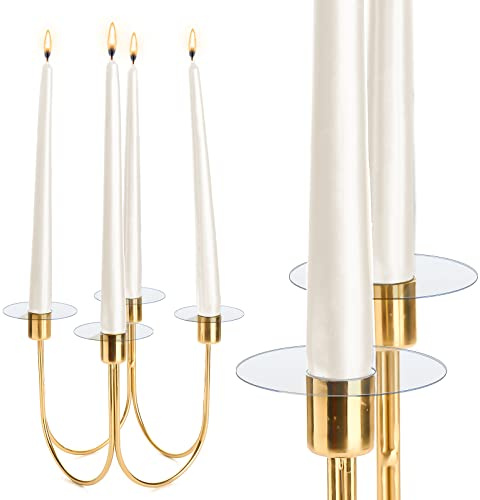 Vesici 100 Pcs Candle Drip Protectors Bobeches for Candlesticks, Plastic