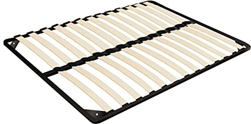 IZTOSS Sommier 140x190cm Sommier à Lattes pour Adulte en Bois(Sommier 140x190-0pied)