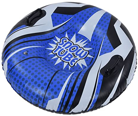 Fauitay Snow Tube Schneeschlitten, Heavy Duty Schneerohr Schlitteln, Verdickt Schneereifen Rutschreifen Snowtube mit Griffen, Aufblasbare Schlitten Kinder und Erwachsene