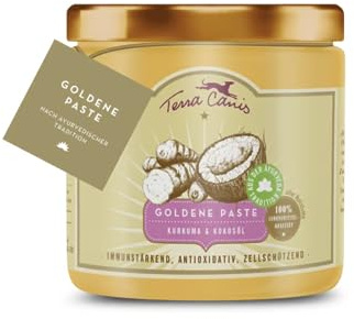 ANIMALUJOS Suplemento Golden Paste para Perros - Cúrcuma + Aceite de Coco 250 gr - Antiinflamatorio Natural, Salud Articular y Digestiva