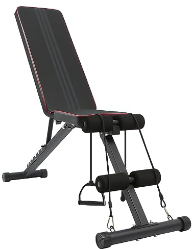 Panana Verstellbare Hantelbank Klappbare Multifunktion Training Fitness Bank Bauchtrainer Schrägbank mit 7-Fach Verstellbarer Rückenlehne, Belastung 250kg