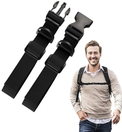 Adjustable Chest Strap for Backpack with Quick Release - Support Strap for Children and Adults | for Hiking, Mountaineering, Camping, Travel Bags and Trekking Backpacks
