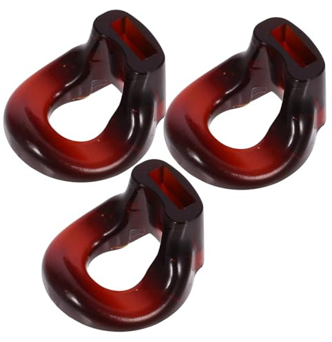 Milisten 3 Pcs Flute Mouthpiece Replacement Resin Instrument Parts Brown No Peculiar Smell No Burrs Professional Flute Players Accessory