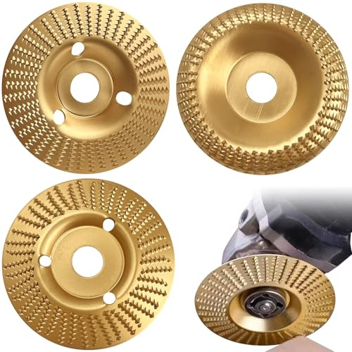 3 pezzi di dischi abrasivi per legno da 125 mm, diametro interno 22 mm, set di dischi per smerigliatrice angolare, disco da intaglio in legno, accessori per smerigliatrice angolare, fresa per legno