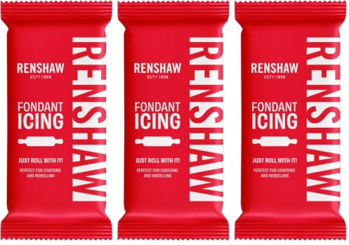 Renshaw White Ready to Roll Fondant Icing, 250 g (Pack of 3)