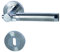 Alpertec 88028600C Solid 3-R Chrom/Edelstahlfarbig satiniert. BB für Zimmertüren Drückergarnitur Türdrücker Türbeschläge Neu