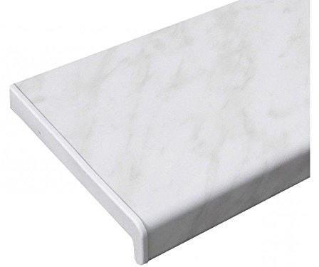 greenteQ 250 mm Fensterbank Innen Innenfensterbank Fensterbrett Marmor + Seitenabschluß (900mm)