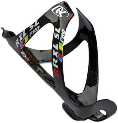 RXL SL Porte bidon Carbon Fibre de Carbone Porte bidon Velo VTT 3K Brillant | pour bouteilles d'un diamètre de 72mm (diamètre maximum),porte gourde pour velo