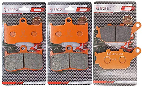 LE LEFOSSI moto Fibre de Carbone Plaquettes de Frein Avant et Arrière Pour Compatible avec Suzuki GSXS750 GSXS 750 GSX-S 750 AL7 AZL7 AL8 AZL8 2017 2018 FA347F FA174R