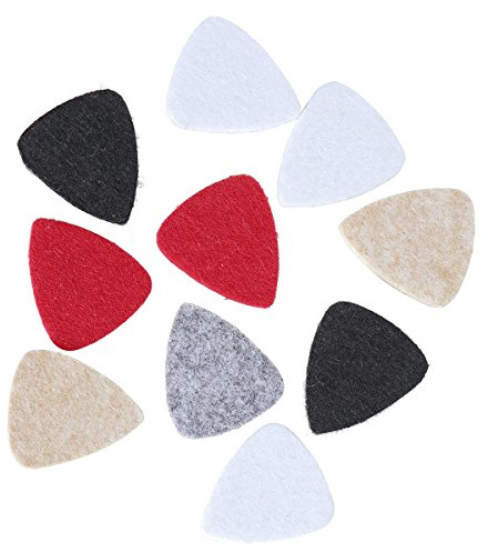 10 STÜCKE Musik Filz Plektren Ukulele Filz Plektren für Gitarre Bass Ukulele Mandoline Banjo Instrument Zubehör