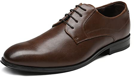 Bruno Marc Uomo Scarpe Eleganti Derby Vintage Elegante Stringate Basse Allacciare Sposa Oxford,Size 44,Marrone/Scuro,SBOX229M-E
