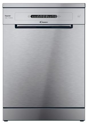 Candy Rapido' Lavastoviglie a Libera Installazione 60 cm, 13 Coperti, 5 Programmi, Wi-Fi + BLE, Maxi TUB, Partenza Ritardata 3-6-9h, Motore Inverter, Classe C, 59,7 x 59,8 x 82 cm, Inox - CF 3C7L0X