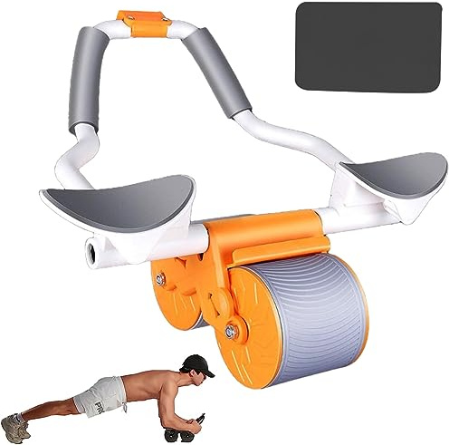 Roue Abdominale À Rebond Automatique,Rouleau De Roue Abdominale Avec roues doubles stables,Roue à roulettes plank ab pour core trainer,Roue Abdominale À Rebond Automatique avec Support de Coude