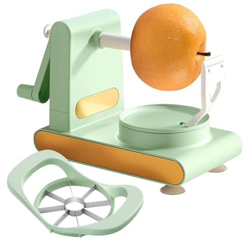 Pelador de patatas, pelador de verduras para cocina | Pelador de kiwis | Minimice las cortadoras y el vacío de frutas residuos, cortador de frutas giratorio manual para Gadget de Jingan