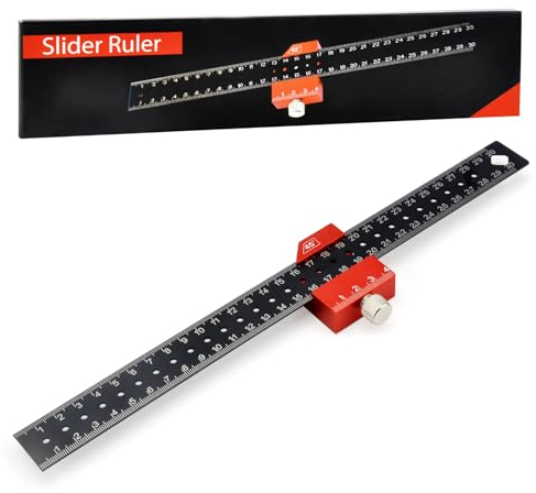 Règle de traçage - 300 mm - Angle de combinaison - Outil de traçage - Règle de butée pour marquer 45 °, 90 ° - Pour le travail du bois, le bricolage, l'artisanat à tracer