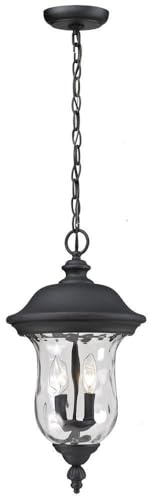 2 Light Outdoor Chain Mount Lantern in Gothic Style 10 inches Wide by 18.82 inches High 372-Bel-1176916