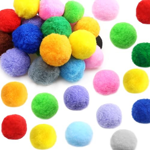 TOAOB 30 Stück Pompons Groß 5cm Bunte Pompom Flauschigen Plüsch set Bälle Kunst Bommel für Lustige DIY Kreative Handwerk