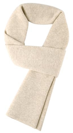 Winter Herbst Herren Strickschal Wolle Gestrickter Schal Warm Weich Einfach Schick Gentleman - 180 * 30 cm Einfarbig Beige