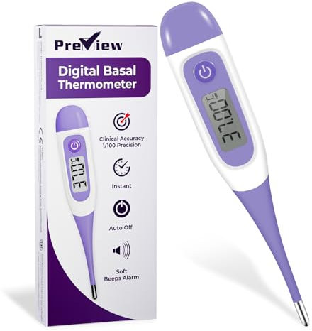 Preview Basalthermometer Digitales Basalthermometer zur Zykluskontrolle Fruchtbarkeitsthermometer Eisprung Messgerät Fruchtbarkeits trackle Thermometer