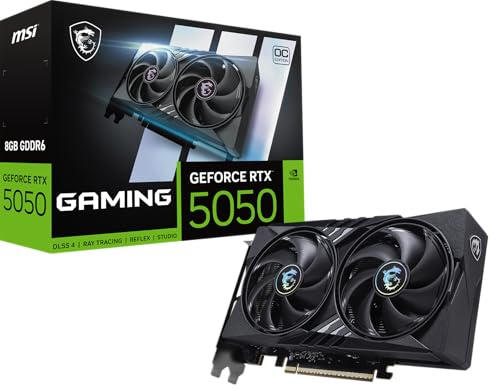 MSI Gaming RTX 5050 8G Gaming OC Carte Graphique (8 Go GDDR6, 128 Bits, Performance extrême : 2647 MHz, DisplayPort x3 2.1a, HDMI 2.1b, Nvidia Blackwell Architecture)