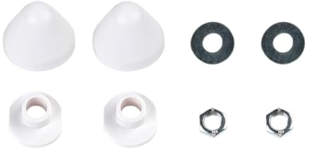 Baoblaze Copribulloni per WC sospesi, WC, Bidet, Accessori, Installazione facile e professionale, Pezzi di ricambio per sanitari da bagno, Casa, Bianco