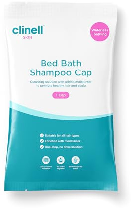 Clinell Skin Rinse Free Shampoo Cap - Suitable for All Hair Types - Use at Festivals or During Travelling