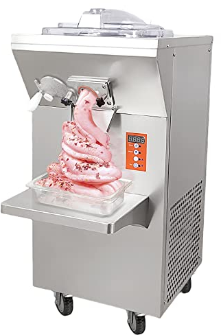 CAJOLI Countertop Hard Ice Cream Maker, Italian Ice Maker, Ice Cream Mixing Cream 20 L/H, for Home, Ice Cream Truck, Food Trailer And Dessert Shop