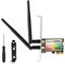 Aeisda WiFi 6 Karte PCIE mit Bluetooth 5.2, Intel WiFi 6 AX200 Chip, Bis zu 2974Mbit/s, 802.11ax Dual Band (2.4Ghz/5Ghz) WLAN Netzwerkkarte Adapte für Windows 11/10