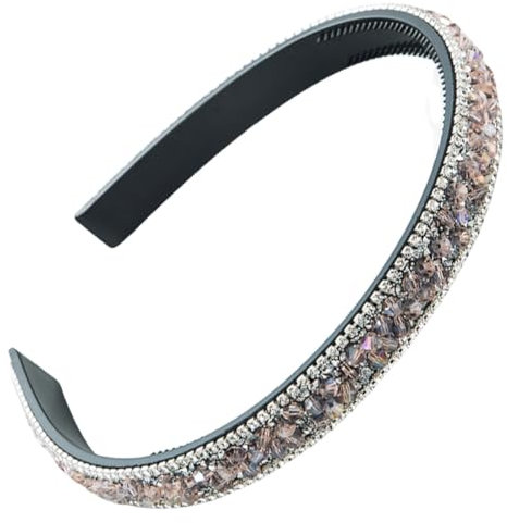 scicent Haarband Damen Dünne Glitzernd Modisch Stirnband Braut Mädchen Retro Strass Haarreife für Frauen Täglich Festival Workout Headbands Kristall Alltägliche Dekoration - 27104