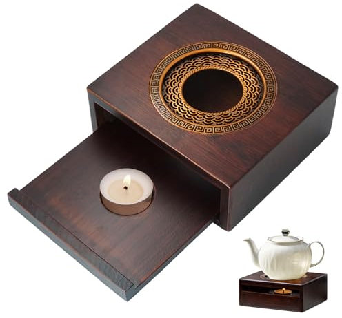 Stövchen, Stövchen für Teekanne Teelicht Warmhalter die Heizung Besteht mit Teelichthalter,Teelicht und Teekanne ist Nicht enthalten