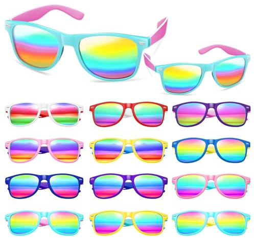 Makorobi Kids Sunglasses Neon Colours Sunglasses Summer Party Bag Fillers for Kids Party favours for Birthday, Beach, Pool Party (12Pack)