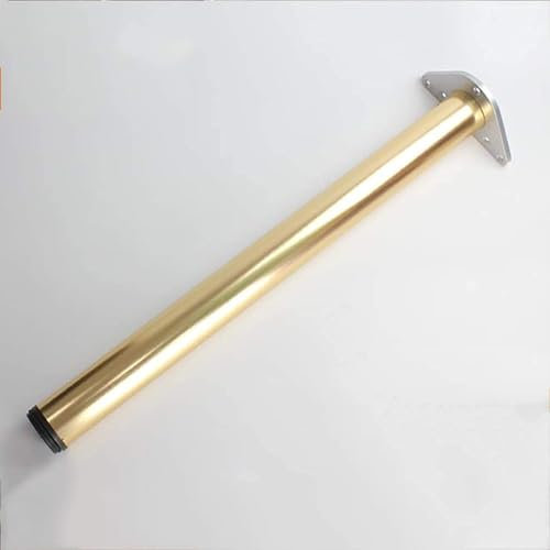 Verstellbare Edelstahl-Möbelbeine, Metall-Tischbeine für Küchenarbeitsplatte/Einheit/Bar, runde goldfarbene Beine, 40 cm Höhe, 2 Stück